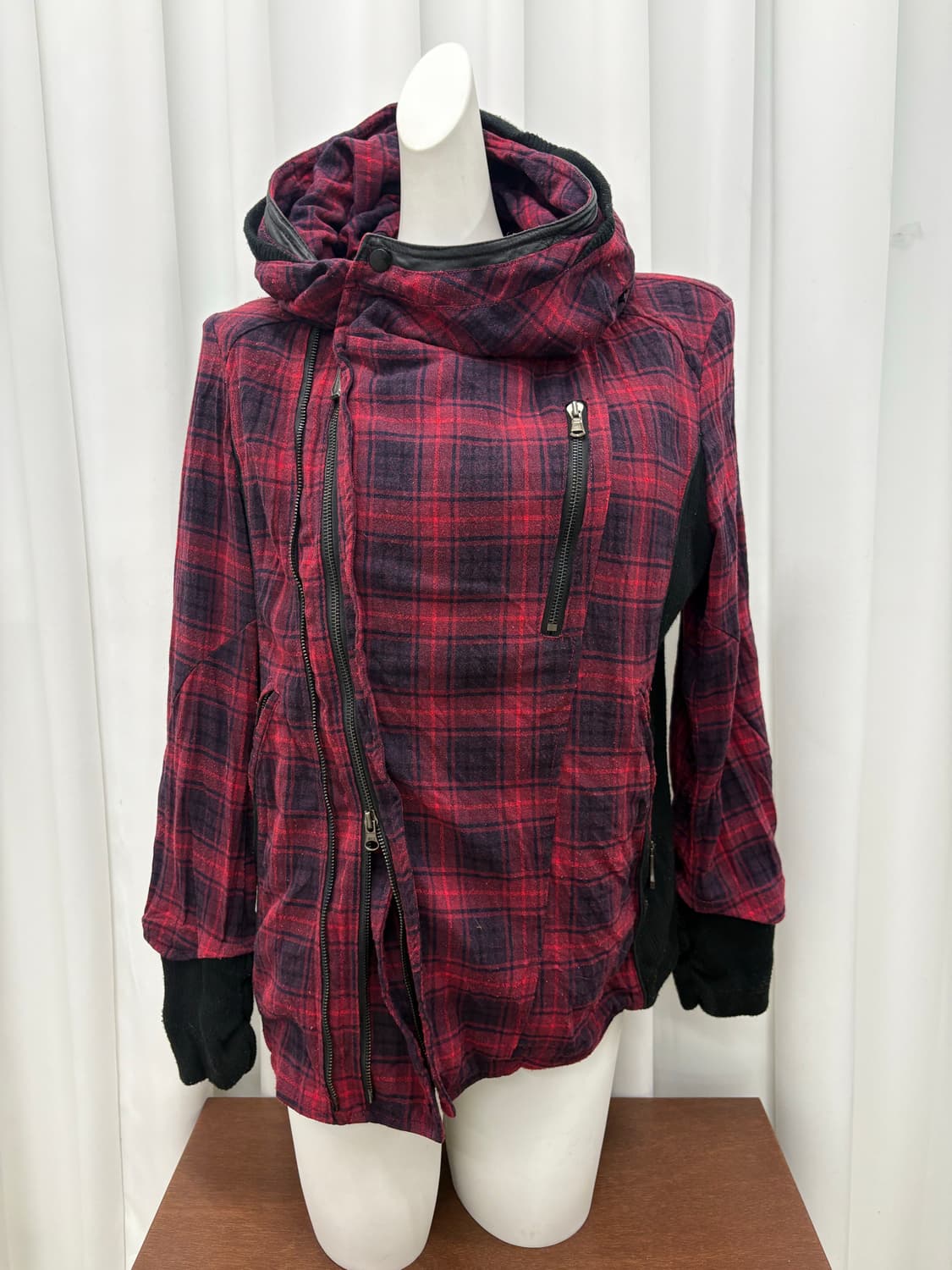 펑크 체크 후드집업 상품이미지3