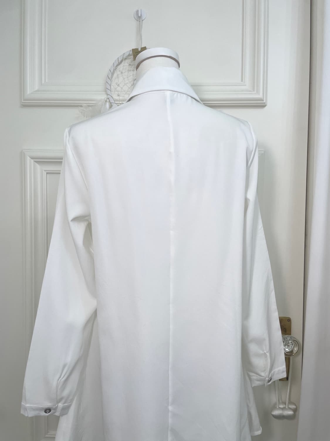 white flare mini shirt opc&pink lace sat 상품이미지10