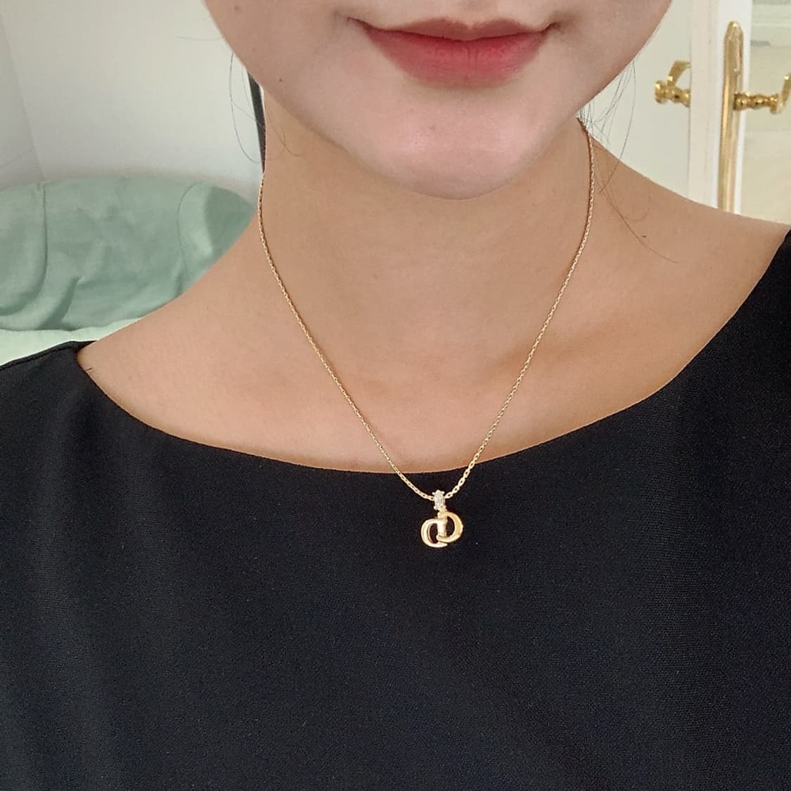 정품 디올 로고 목걸이 상품이미지2