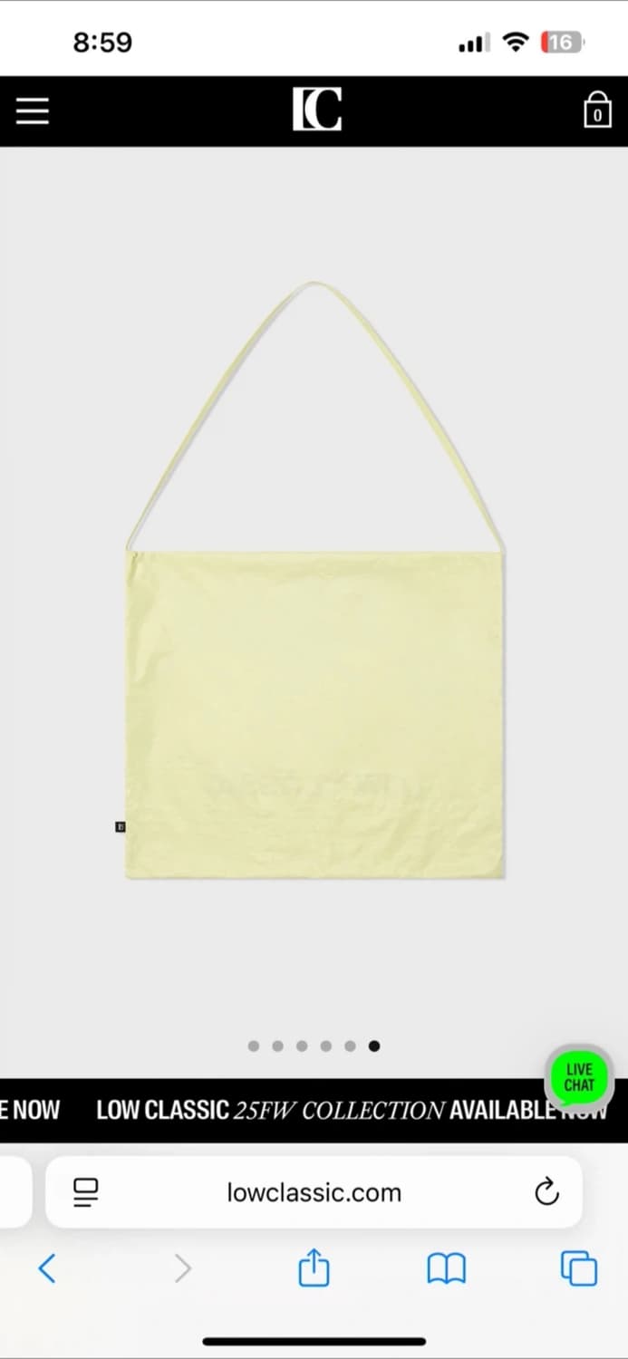 🏷️ 로우클래식 업사이클링 에코백 새상품 / 옐로우 상품이미지7