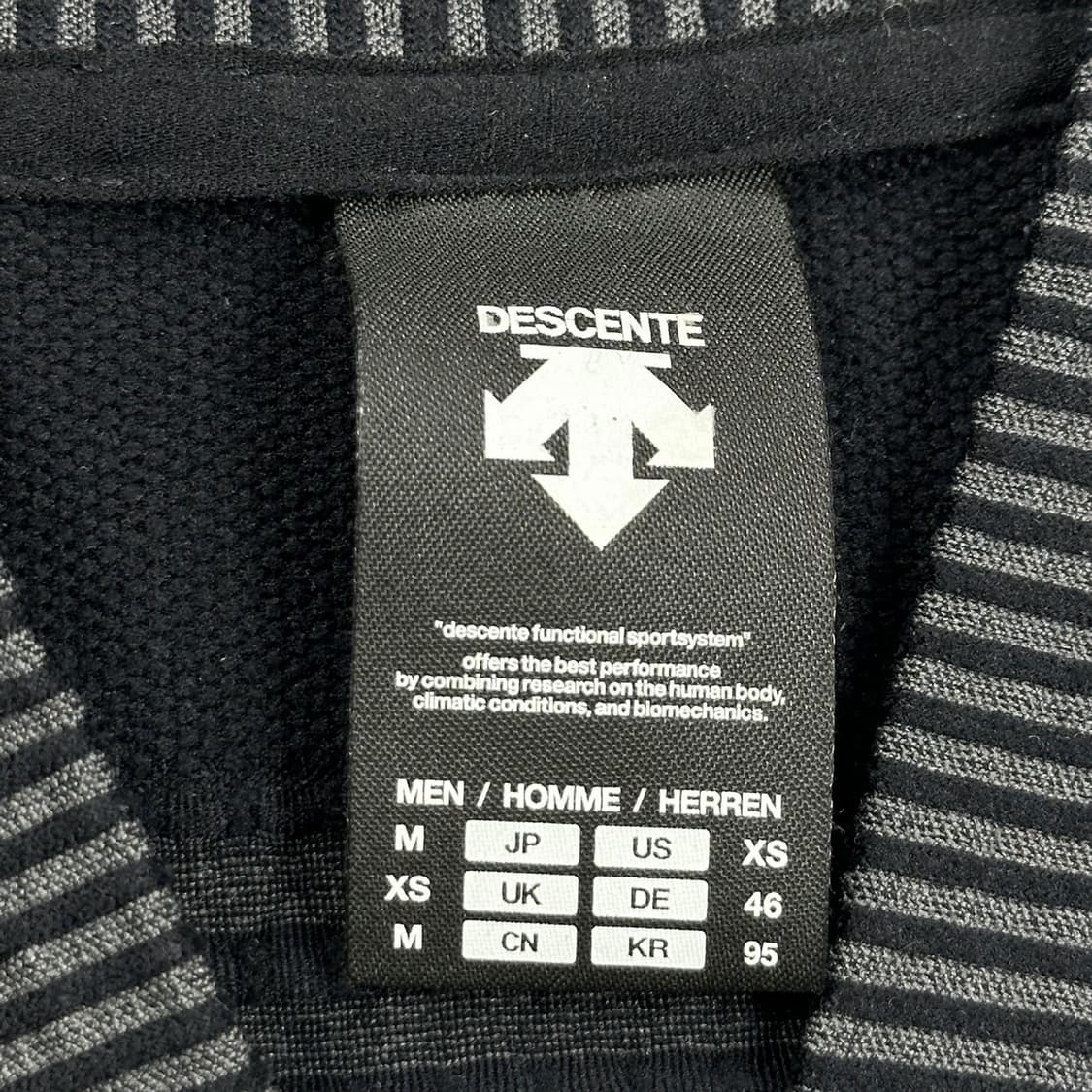 데상트 런닝 트레이닝 블랙 집업 자켓 (M) 상품이미지5