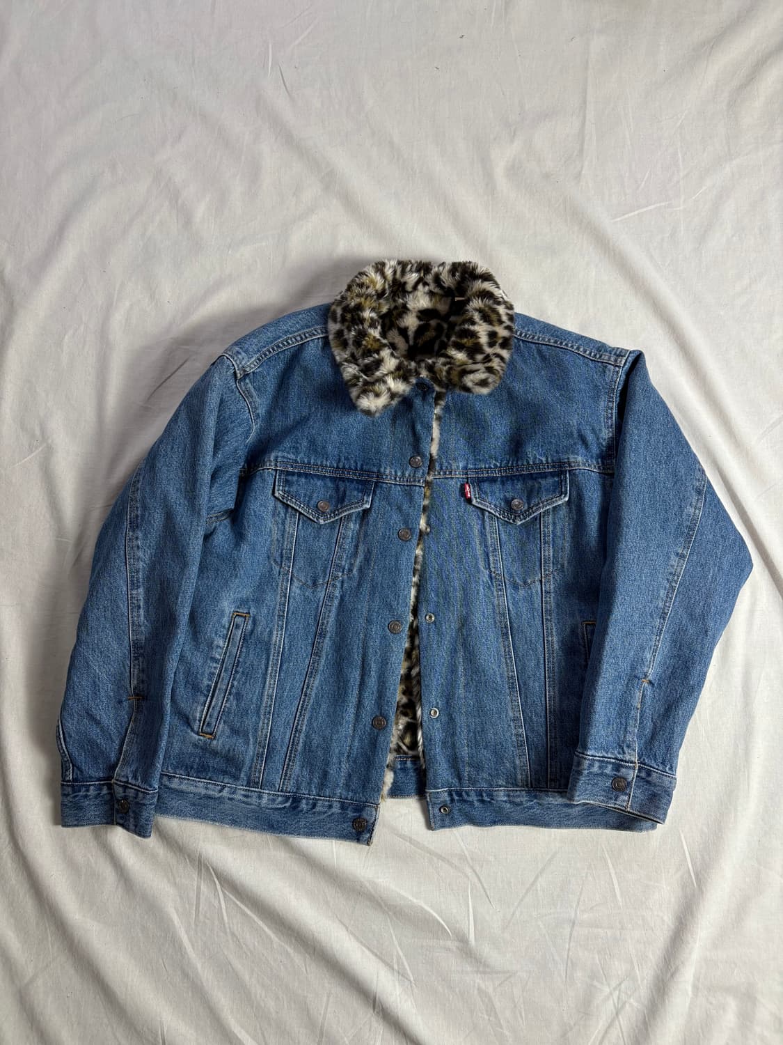 Levis 리바이스 리버시블 레오파드 데님 자켓 M 상품이미지1