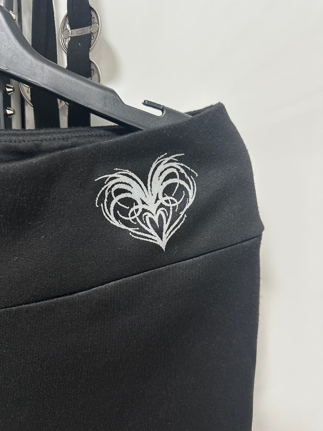 Srrybabe Heart Print Flare Stretch Casua 상품이미지4