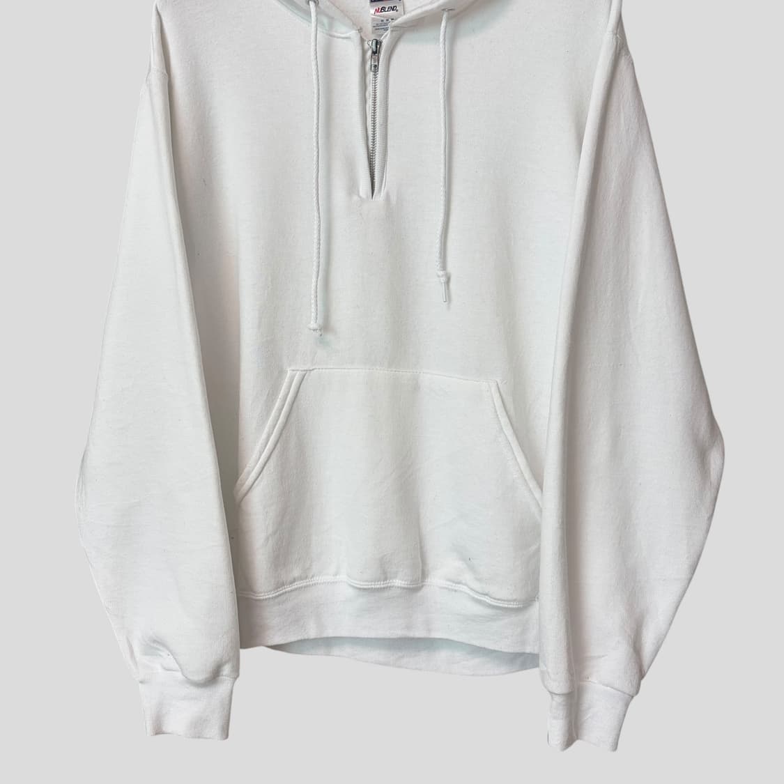 (M)빈티지 Jerzees 저지스 블랭크 하프집업 스웨트 후드티셔츠 상품이미지5