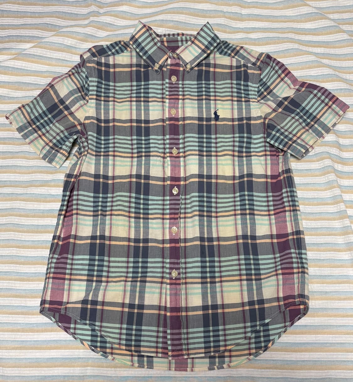 Polo Ralph Lauren 반팔 마드라스 체크 셔츠 M 상품이미지1