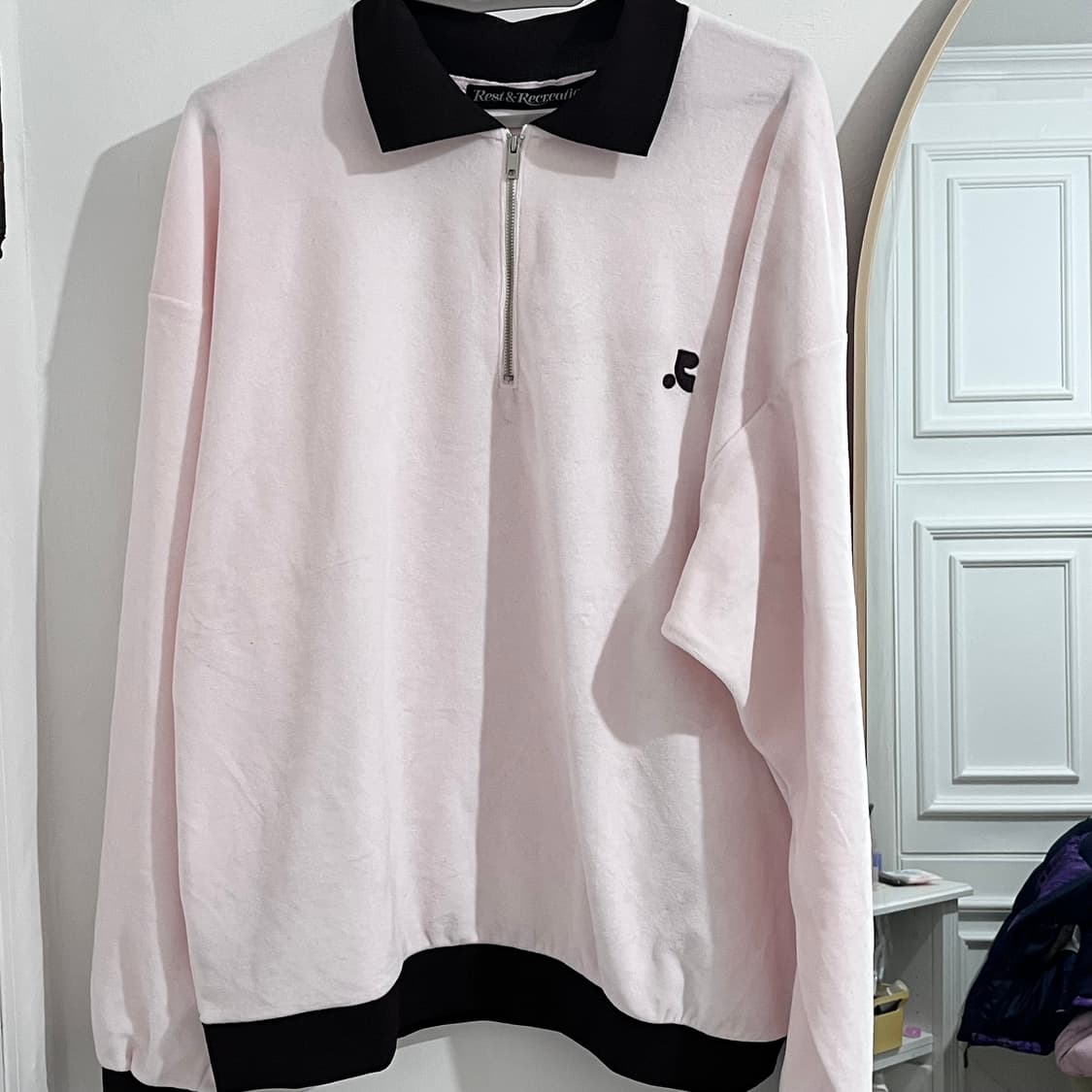 레스트앤레크레이션 벨벳 하프 집업 맨투맨(거의새상품) 상품이미지2