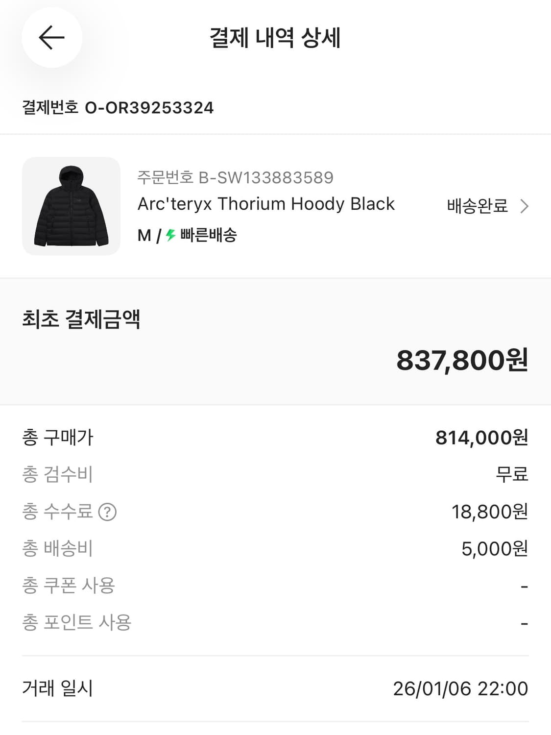 아크테릭스 토륨 후디 m 상품이미지6