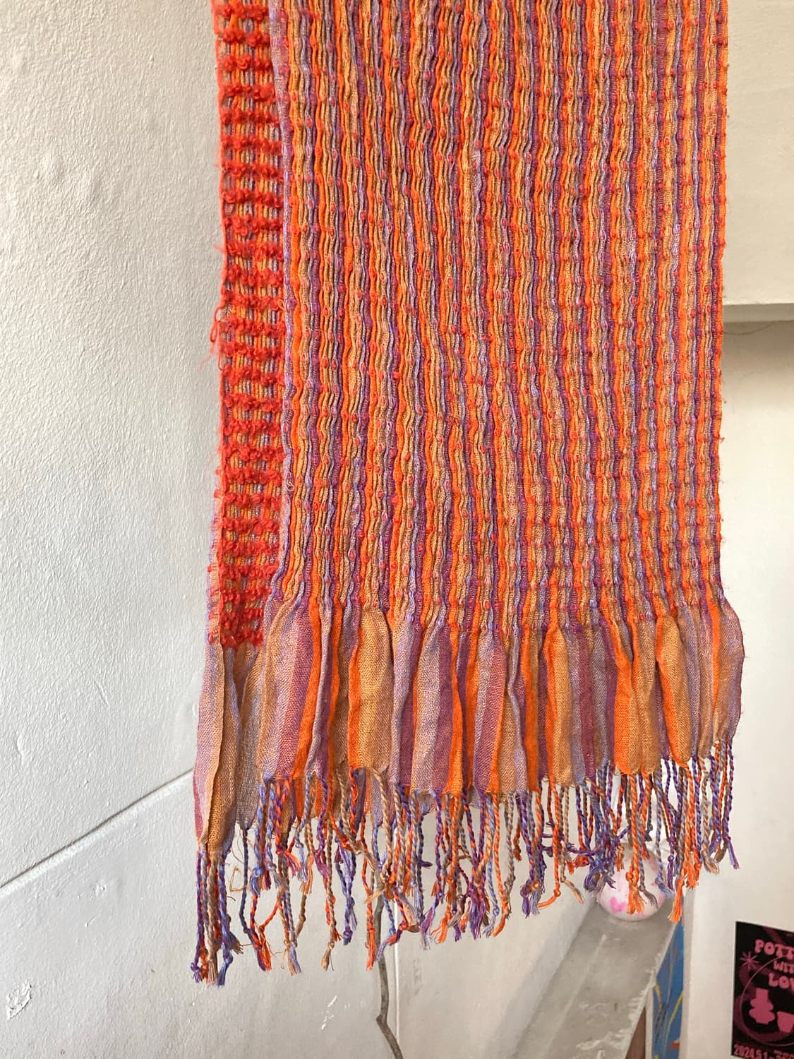 빈티지 주름 오렌지 머플러 상품이미지2