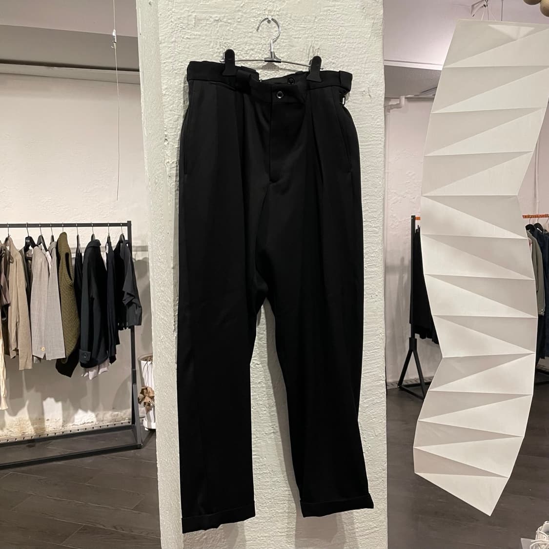 요지야마모토 뿌르옴므 개버딘 울 오버사이즈 슬랙스 상품이미지1