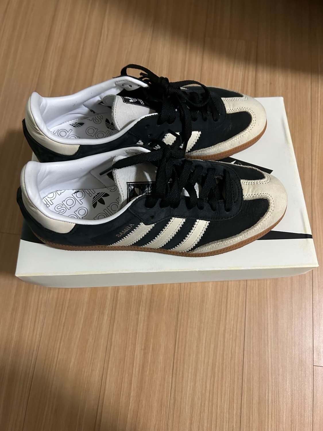 당일배송) (W) 아디다스 삼바 OG 코어 블랙 원더 화이트 상품이미지2