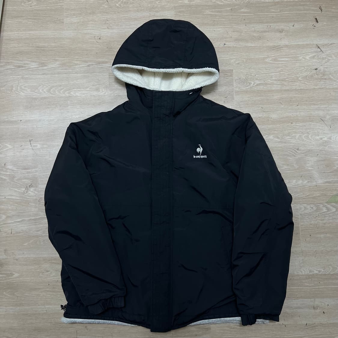 르꼬끄 리버시블 뽀글이 후리스 바람막이 후드자켓 [블랙] XL/105 상품이미지2