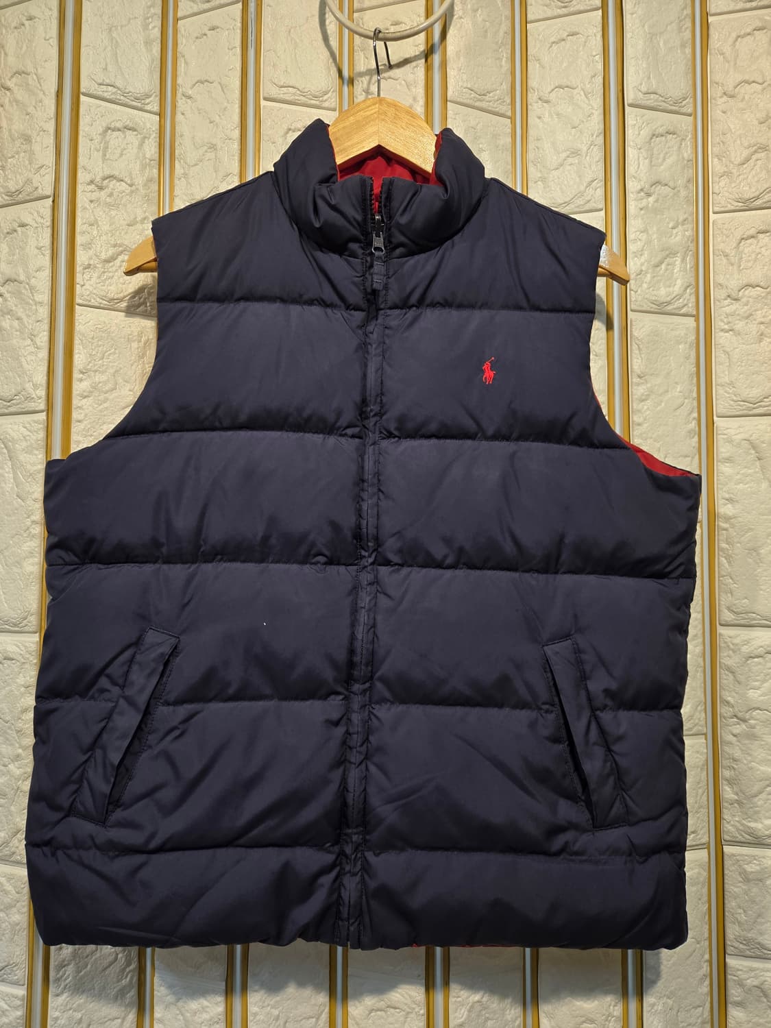 폴로랄프로렌 리버시블 양면 패딩조끼 주니어라인 성인 L 상품이미지1