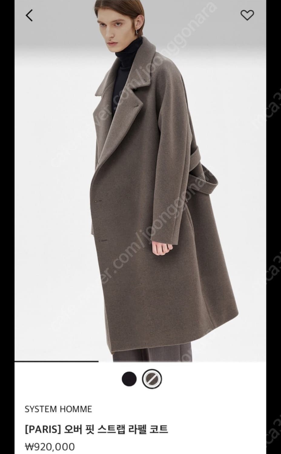 시스템옴므 파리 컬렉션 코트 팝니다 우영미 타임옴므 솔리드옴므 상품이미지2