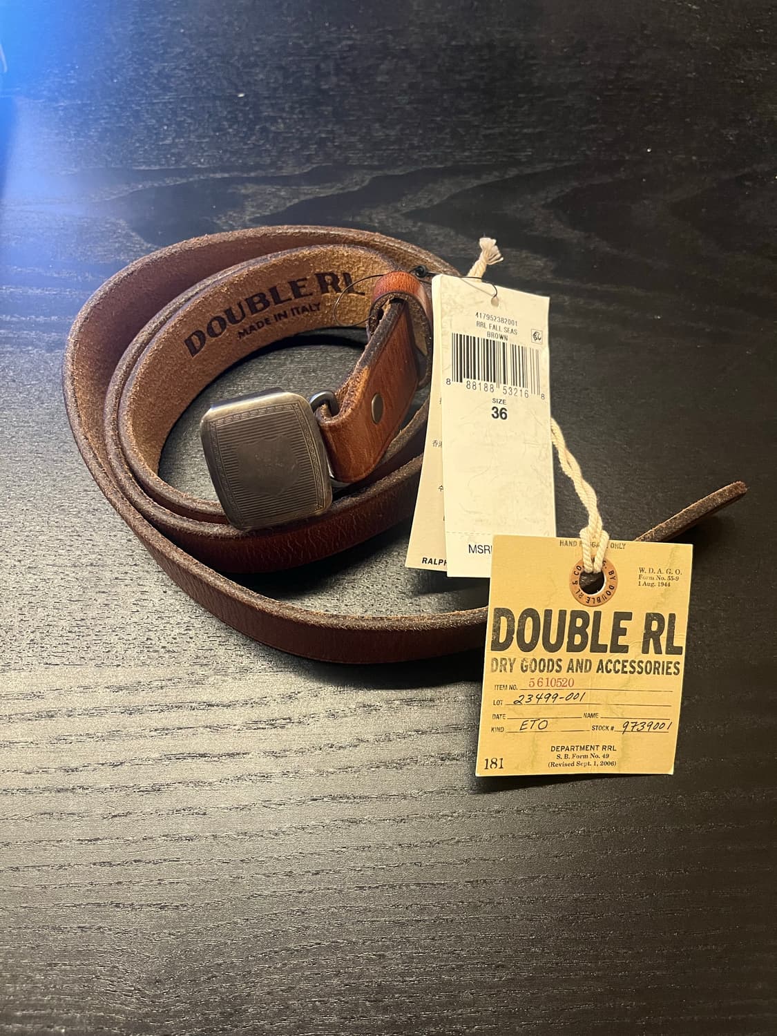 RRL 빈센스 벨트 36 새제품 상품이미지1