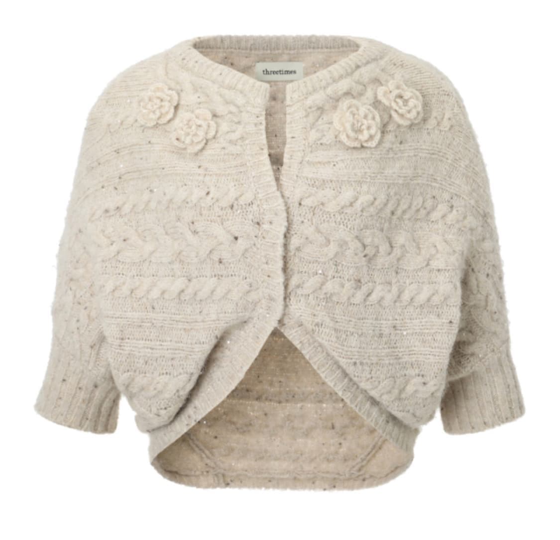 쓰리타임즈 스팽글 가디건 상품이미지1
