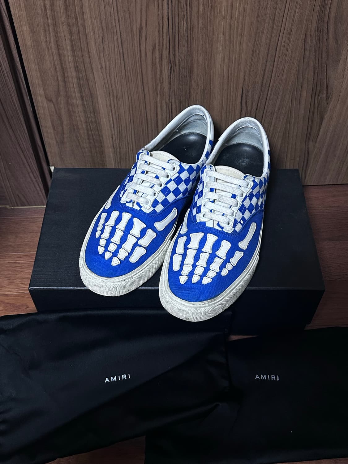[43] 아미리 체커드 스켈레톤 로우탑 스니커즈 상품이미지2
