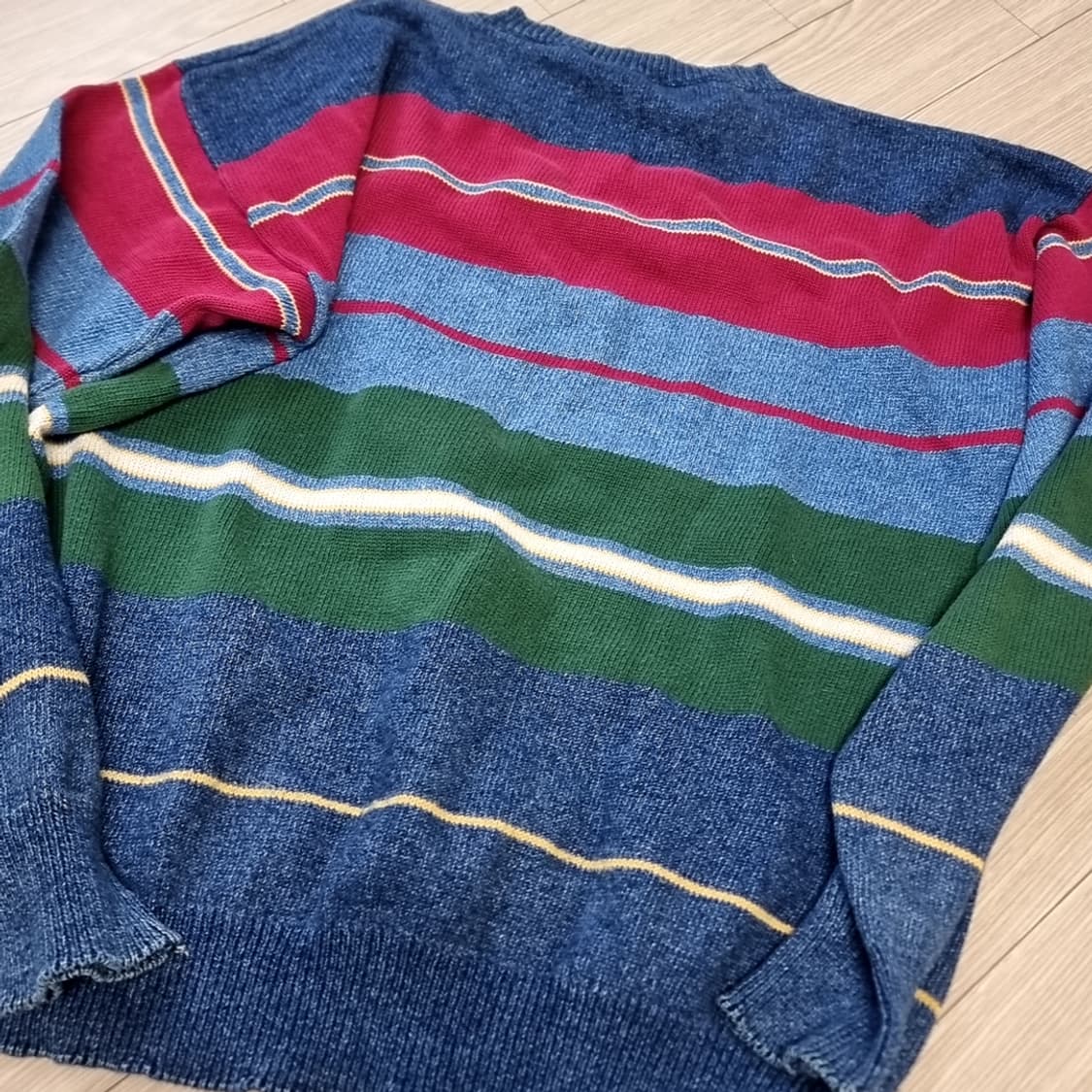 노티카 빈티지 스트라이프 패턴 니트(100~105) 상품이미지5