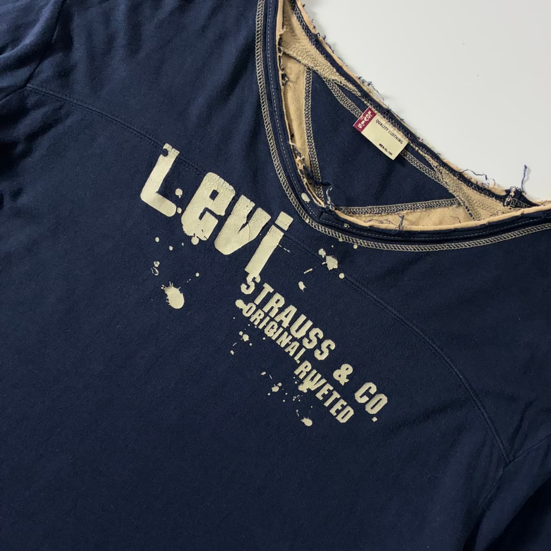 Levi's  리바이스 00,s 레드탭 페인팅 그런지 티셔츠   상품이미지3