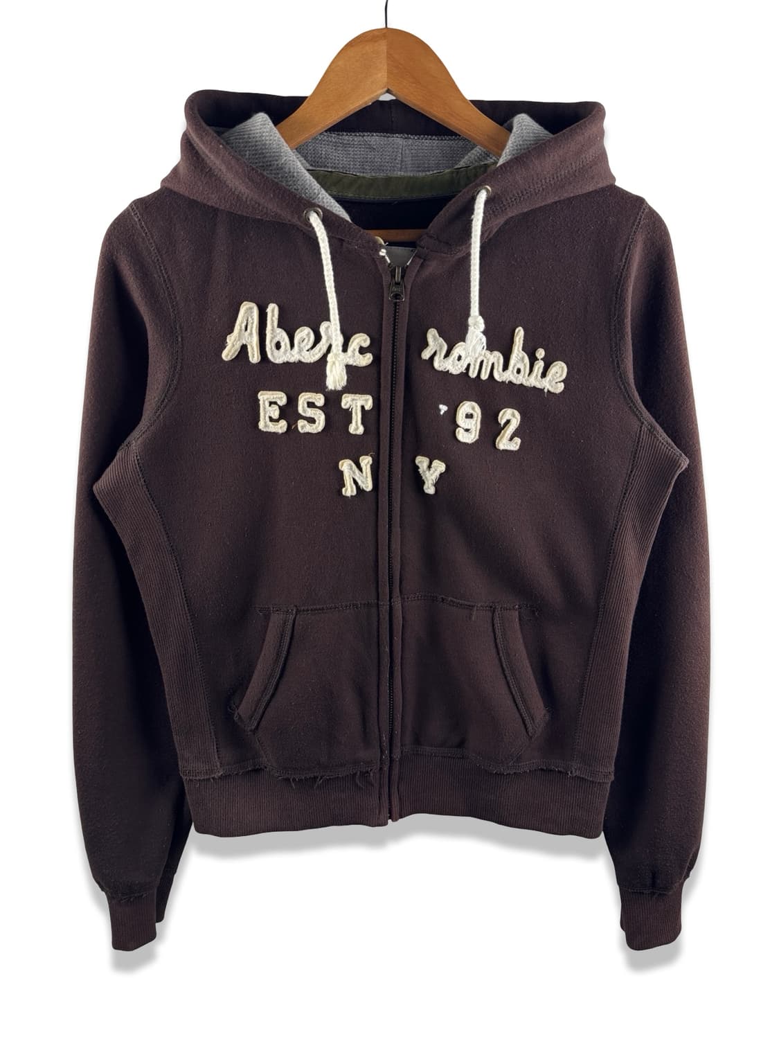 아베크롬비 브라운 딱붙 후드집업3064 상품이미지1