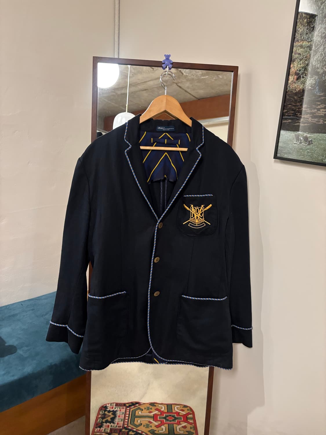 폴로 랄프로렌 네이비 로잉클럽패치 블레이저 상품이미지2