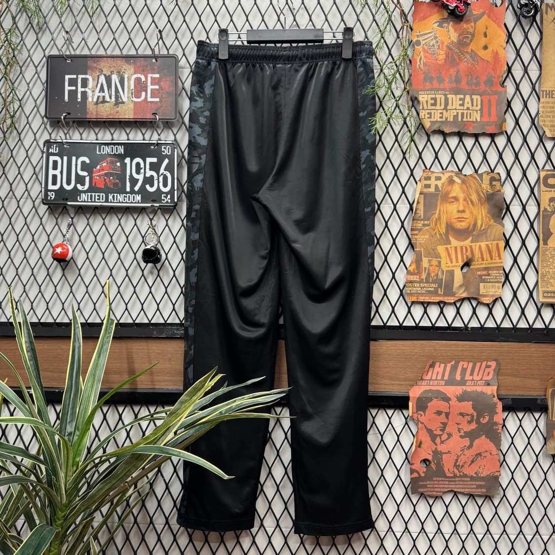 아디다스 트레이닝 트랙 팬츠 사이드 라인 카모 포인트 블랙 상품이미지2