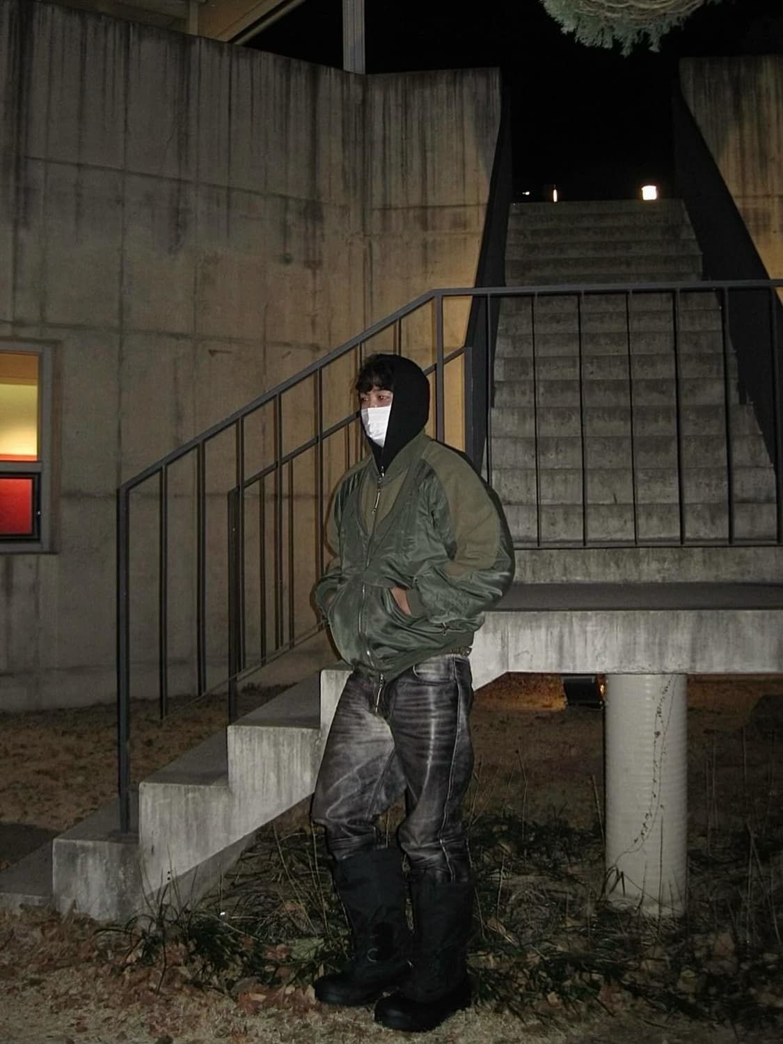 [46] 타카히로 미야시타 더 솔로이스트 14AW 이중봄버 자켓 올리브 상품이미지2