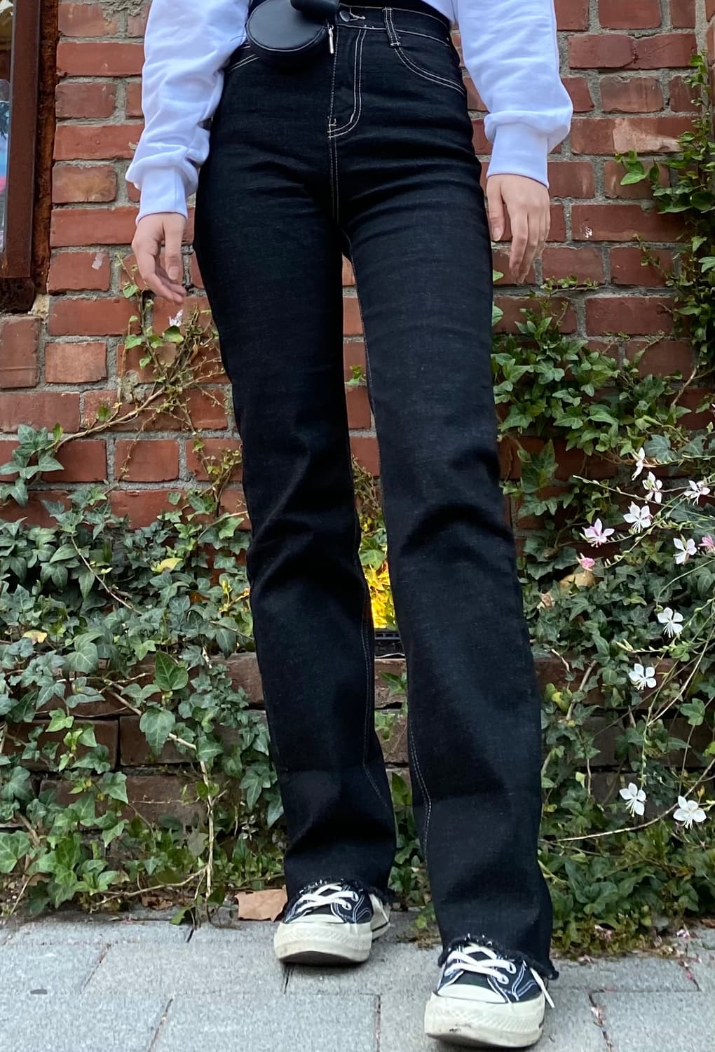 하이웨스트 스판 생지 팬츠 상품이미지1