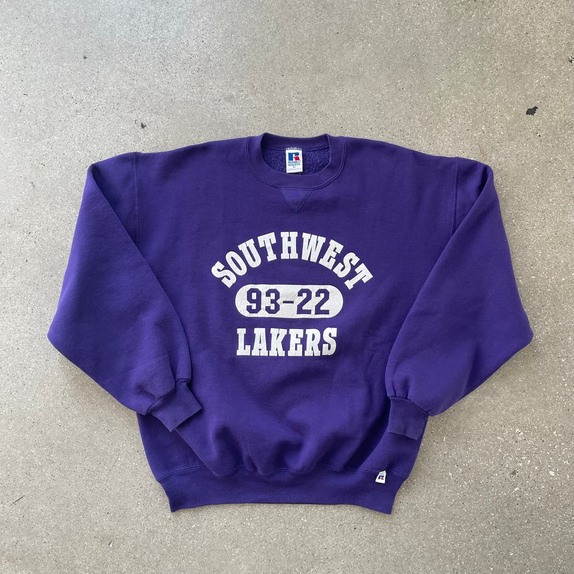 빈티지  러셀 애슬레틱 스웻셔츠 퍼플(화이트) made in usa  상품이미지1