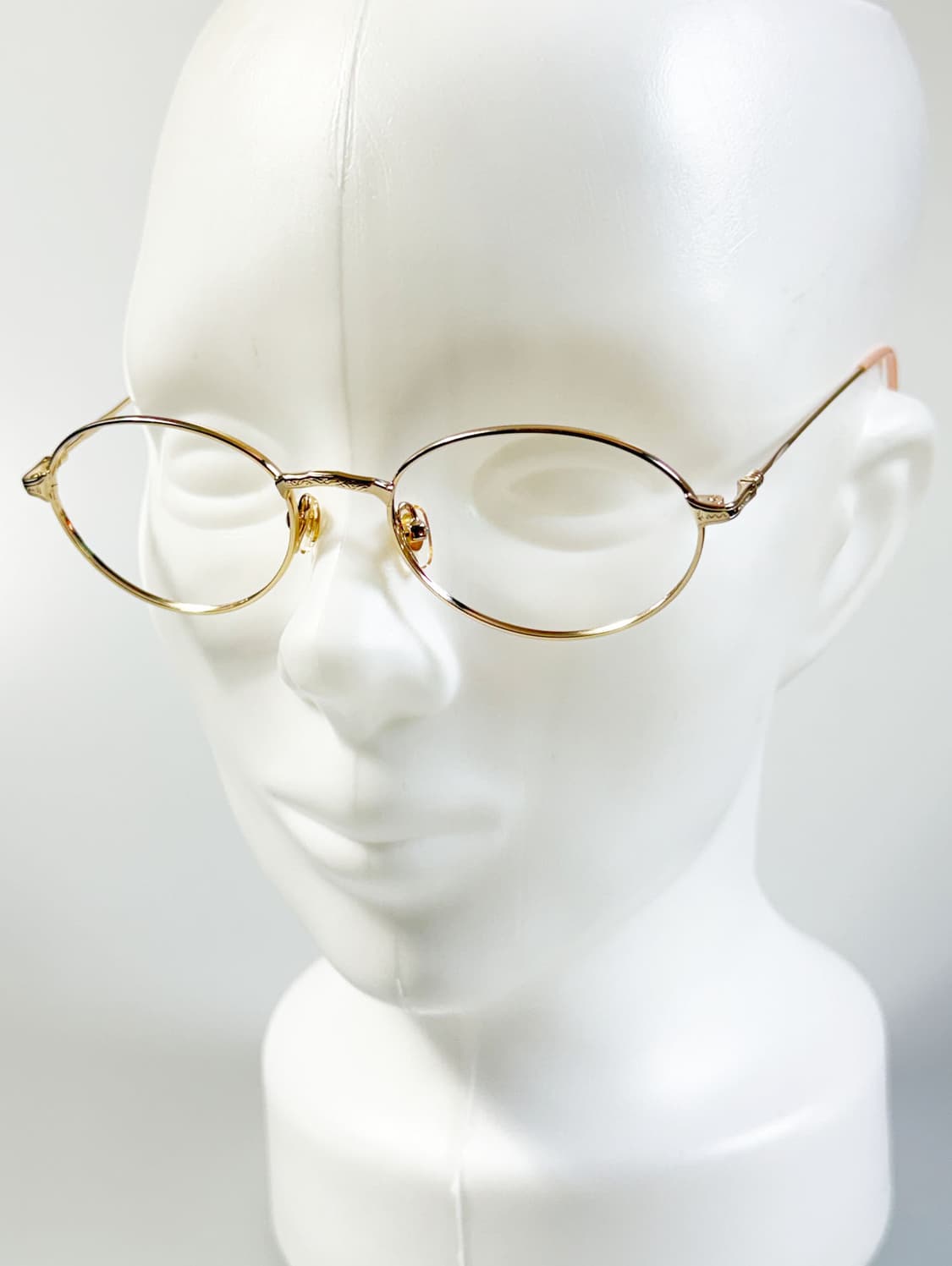 90s NUANCE 골드 슬림 오벌 메탈 빈티지 안경 상품이미지8