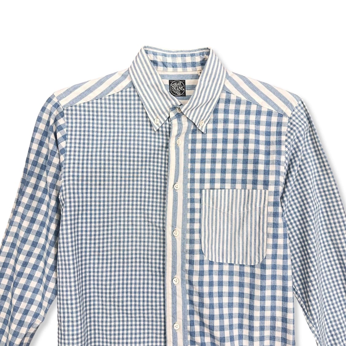 Blue multi checker cotton shirt 상품이미지3