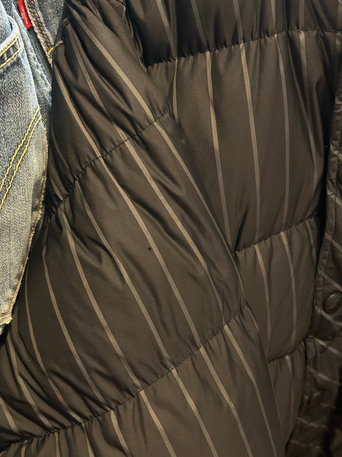 나이키 조던 스트라이프 퍼 후드 울프조 덕다운 패딩 상품이미지10