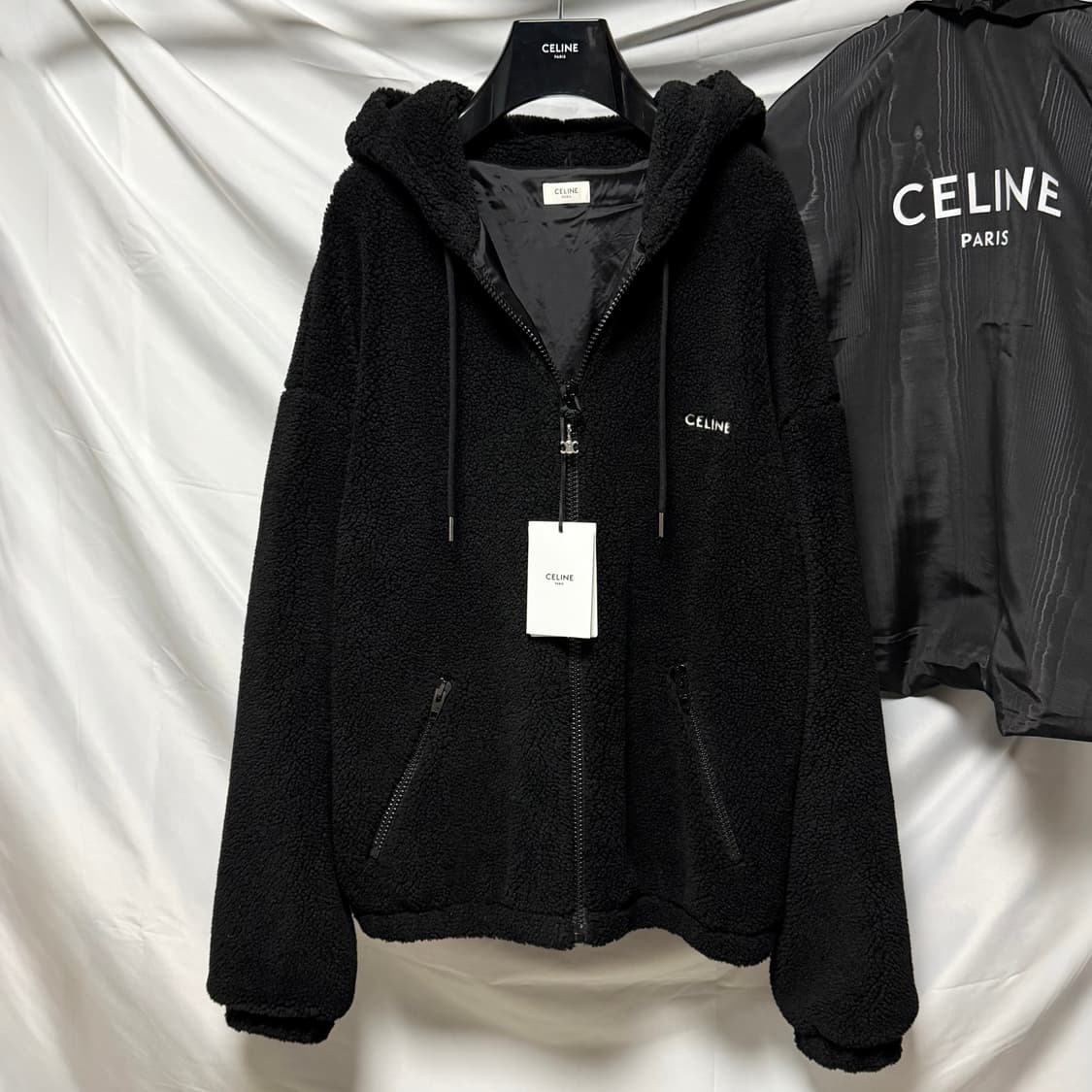 [S+급/XL] 셀린느 오슬롯 프린트 플리스 후드 후리스 자켓 상품이미지2