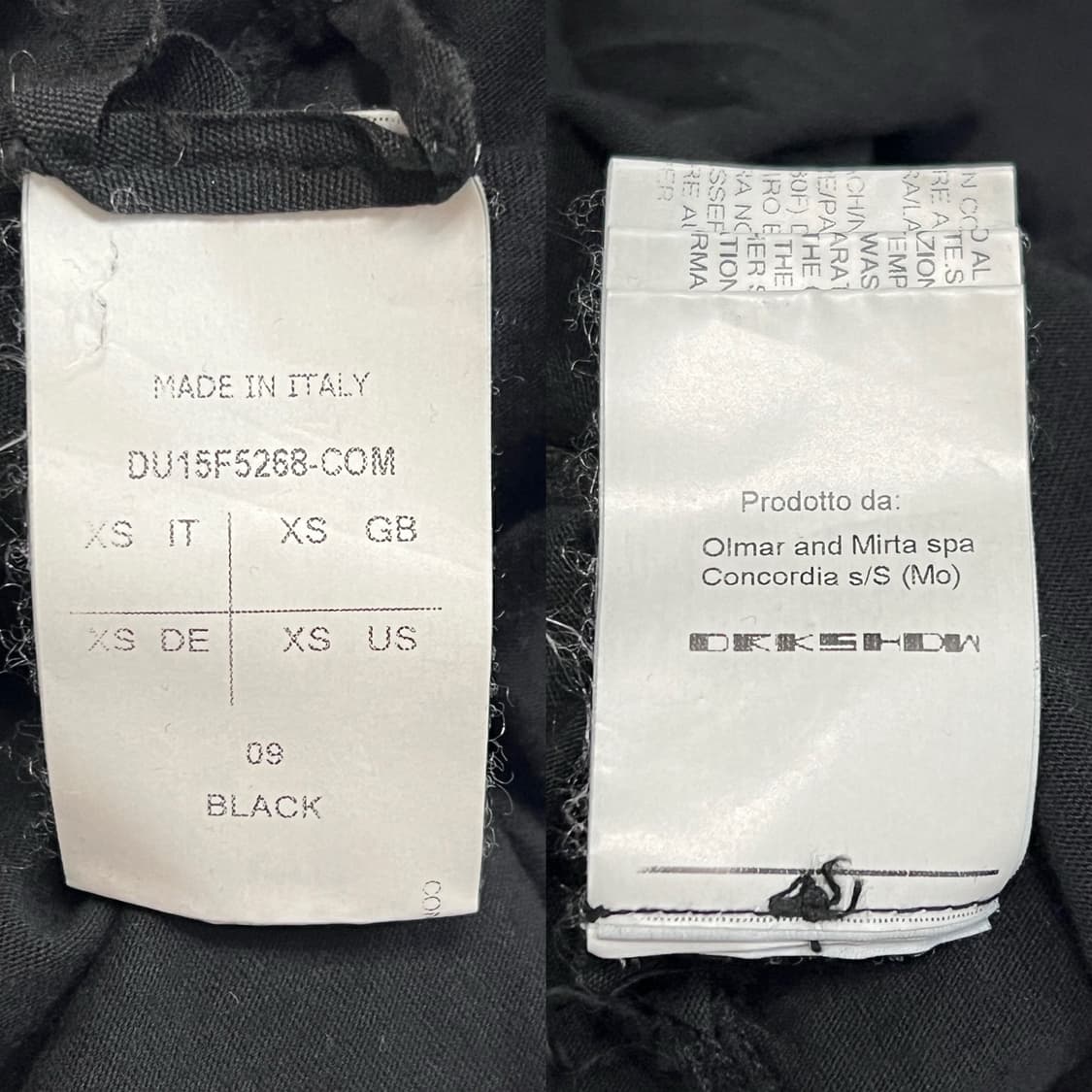 릭오웬스 15FW 다크쉐도우 레이어드 긴팔 티셔츠 롱슬리브 블랙 상품이미지8