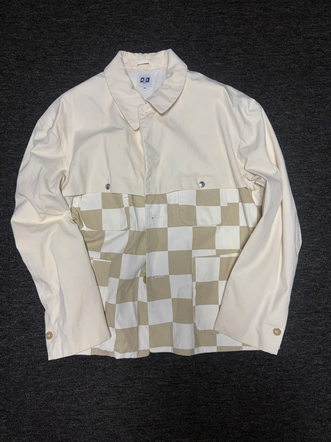 AIE 체커 아이보리 자켓 (XL) 상품이미지1
