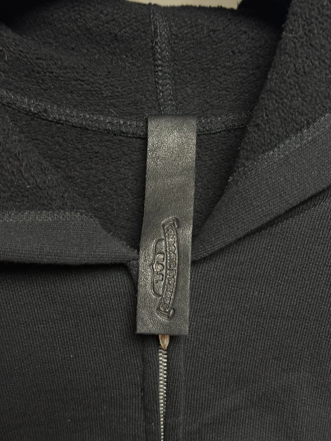 크롬하츠 세메터리 레더 후드 급처분 정품 상품이미지5