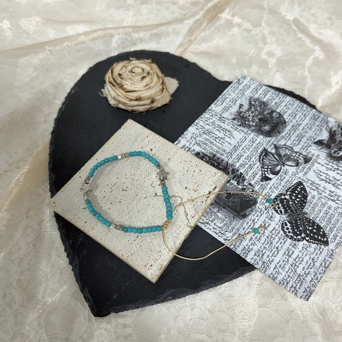 빈티지 별 터키석 조절 팔찌 상품이미지1