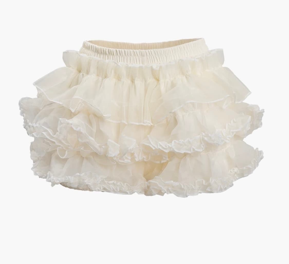 러프넥 튜튜 스커트 베이지 상품이미지1