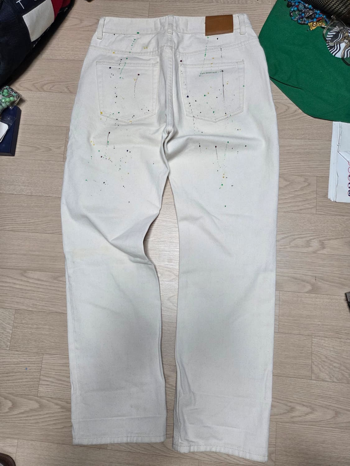 페이탈리즘 크림 페인팅 진 화이트 데님  상품이미지3