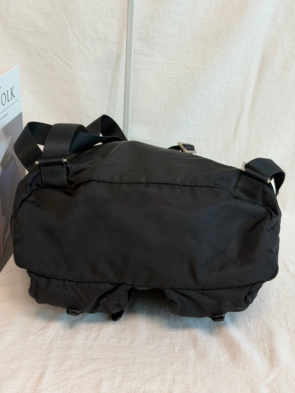 정품 프라다 나일론 투포켓 백팩 블랙 미디움 상품이미지10