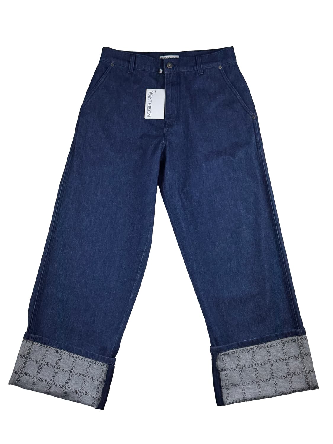 JW 앤더슨 로고 그리드 턴업 워크웨어 진 (새상품) 상품이미지1