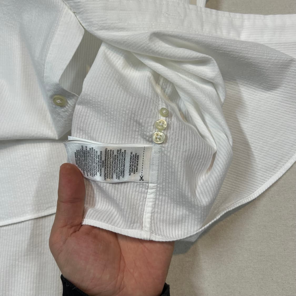 XL) 폴로 랄프로렌 클래식핏 화이트 시어서커 린넨 셔츠 상품이미지9