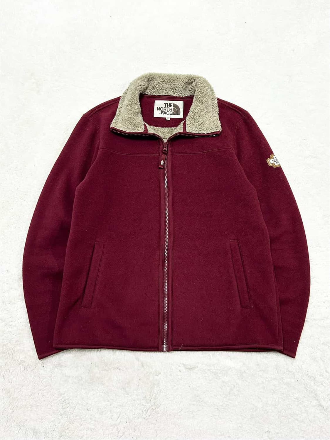 노스페이스 화이트라벨 버건디 플리스 집업 상품이미지5