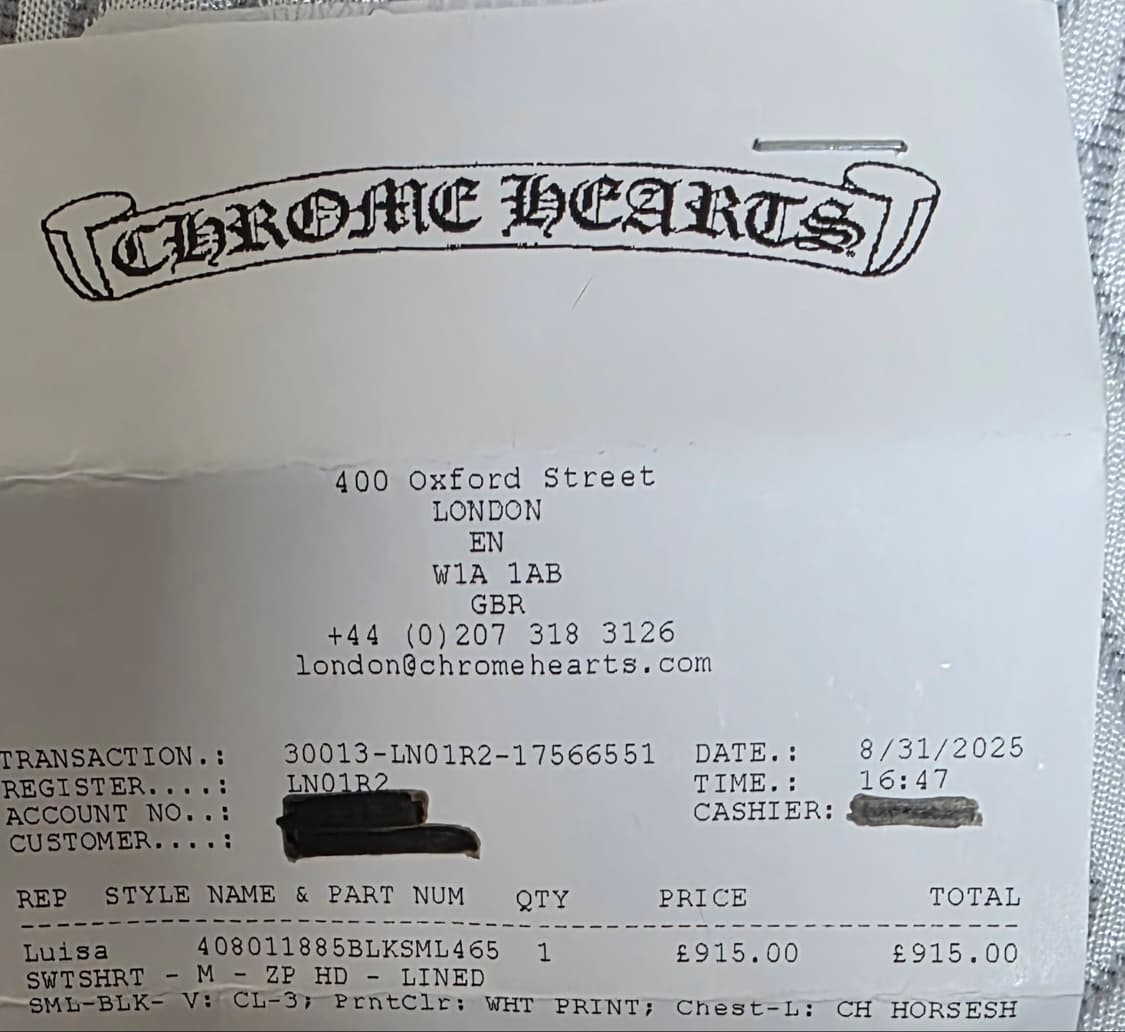 크롬하츠 홀스슈 플로럴 후드집업 헤비웨이트 S사이즈 팝니다 상품이미지10