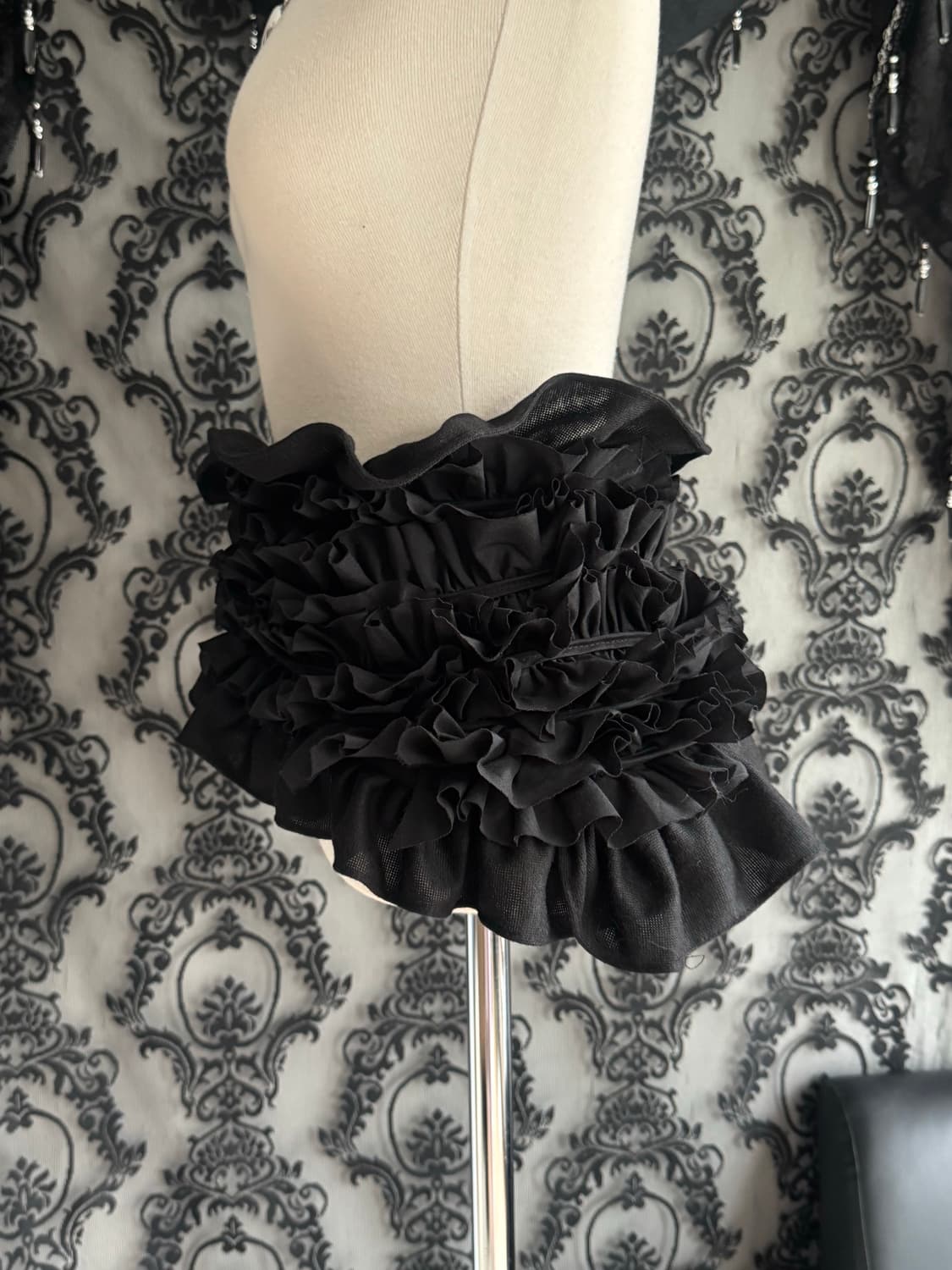 프릴 배색 레이어드 스트랩 벨트  상품이미지4