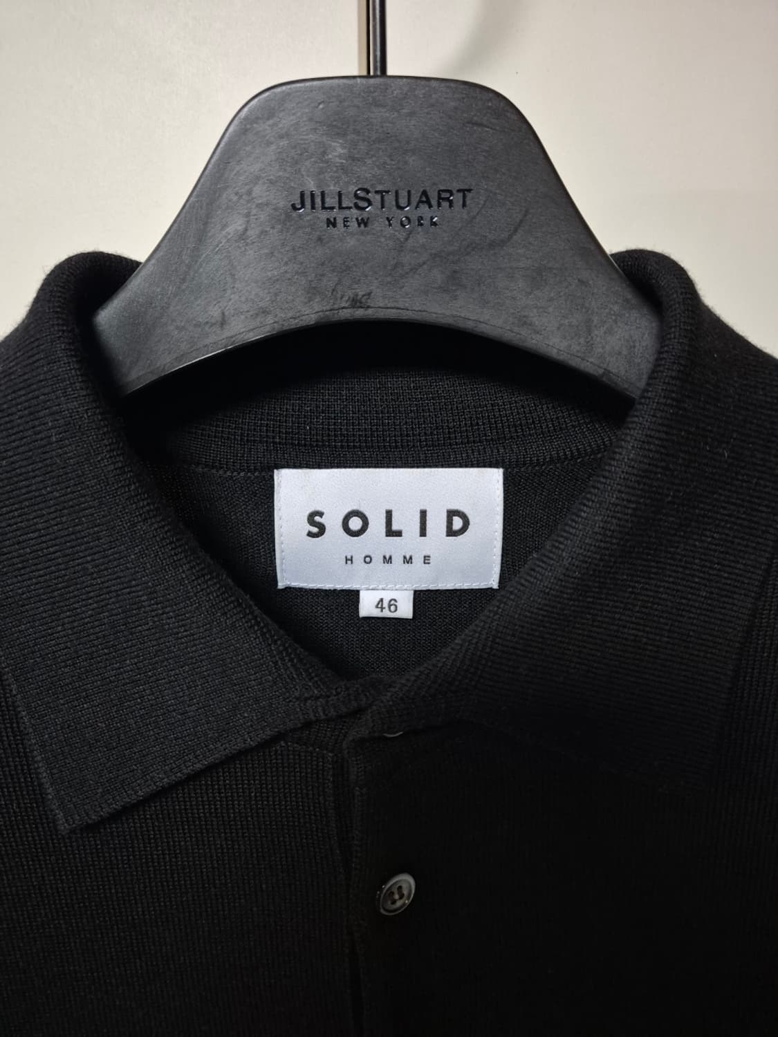 (46) 솔리드옴므 블랙 울 카라 니트 상품이미지3