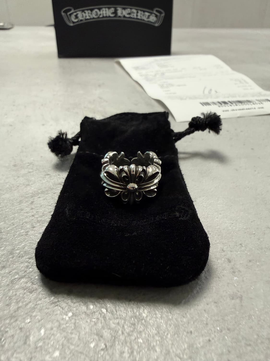 크롬하츠 더블 플로랄 크로스 링 US 4 size 상품이미지1