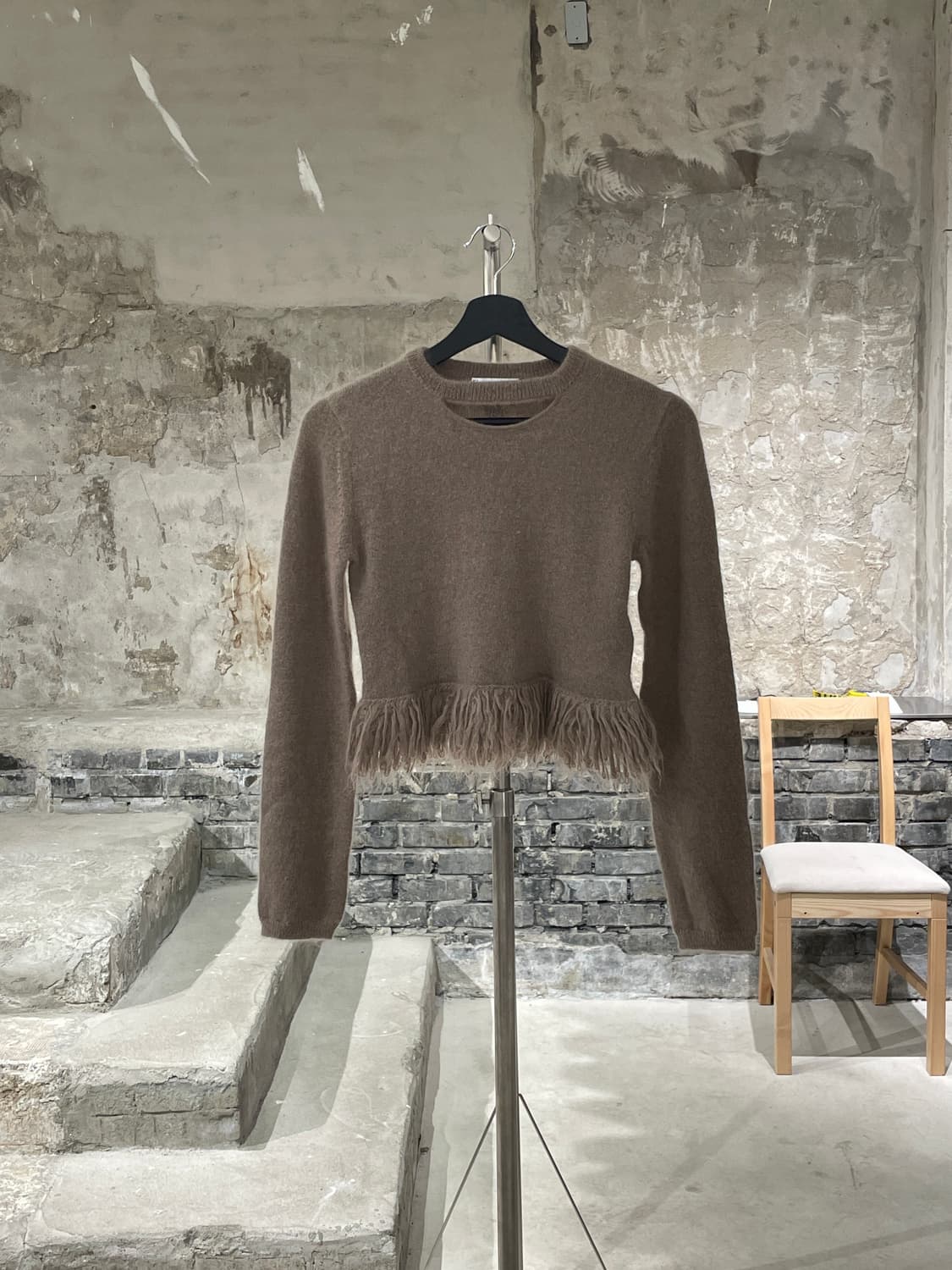 jw앤더슨 페이온 블렌드 모헤어 크롭 스웨터 상품이미지1