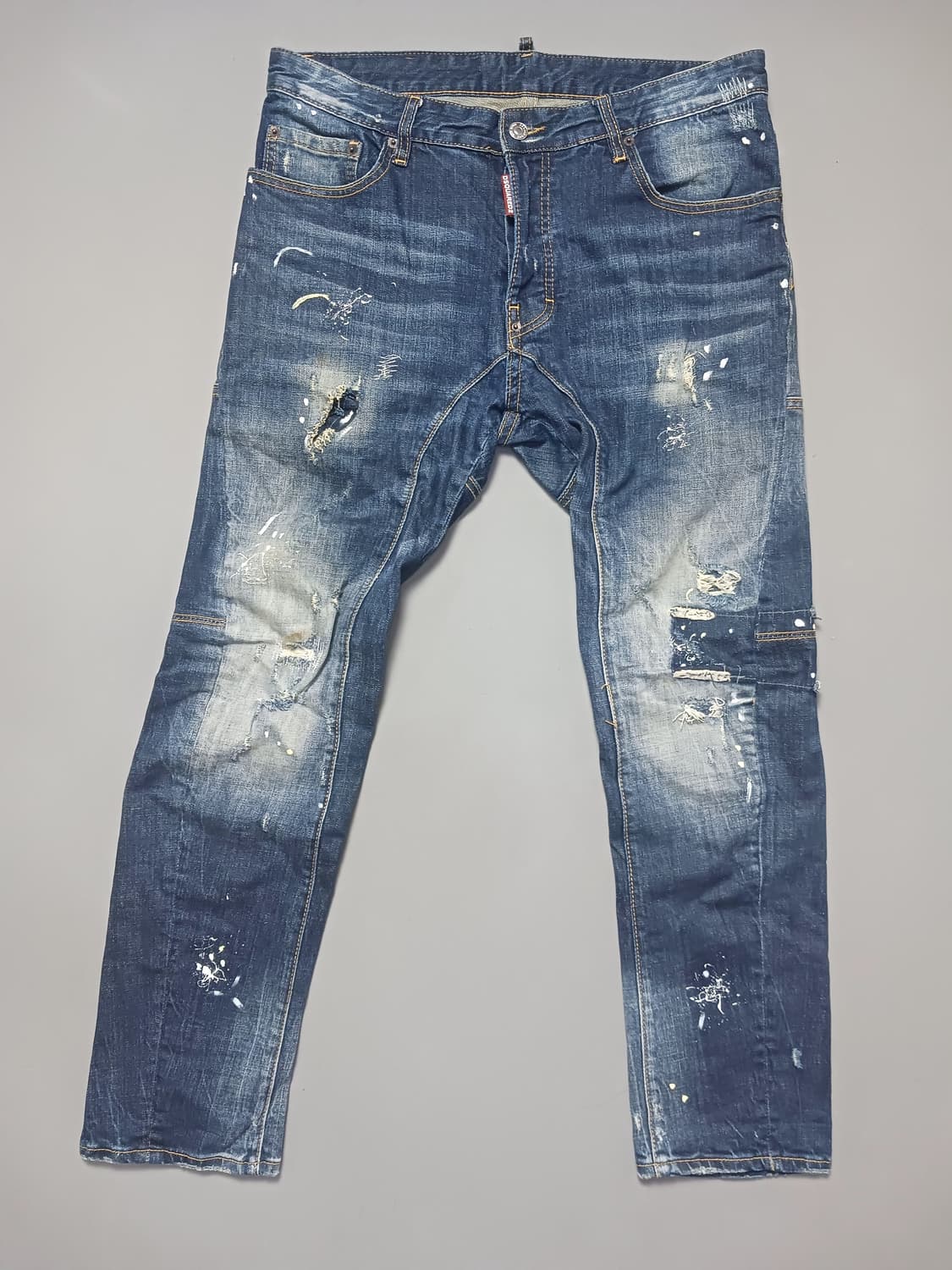 [50] 디스퀘어드2 화이트페인트 스팟 바이커진 청바지 34 35 상품이미지1