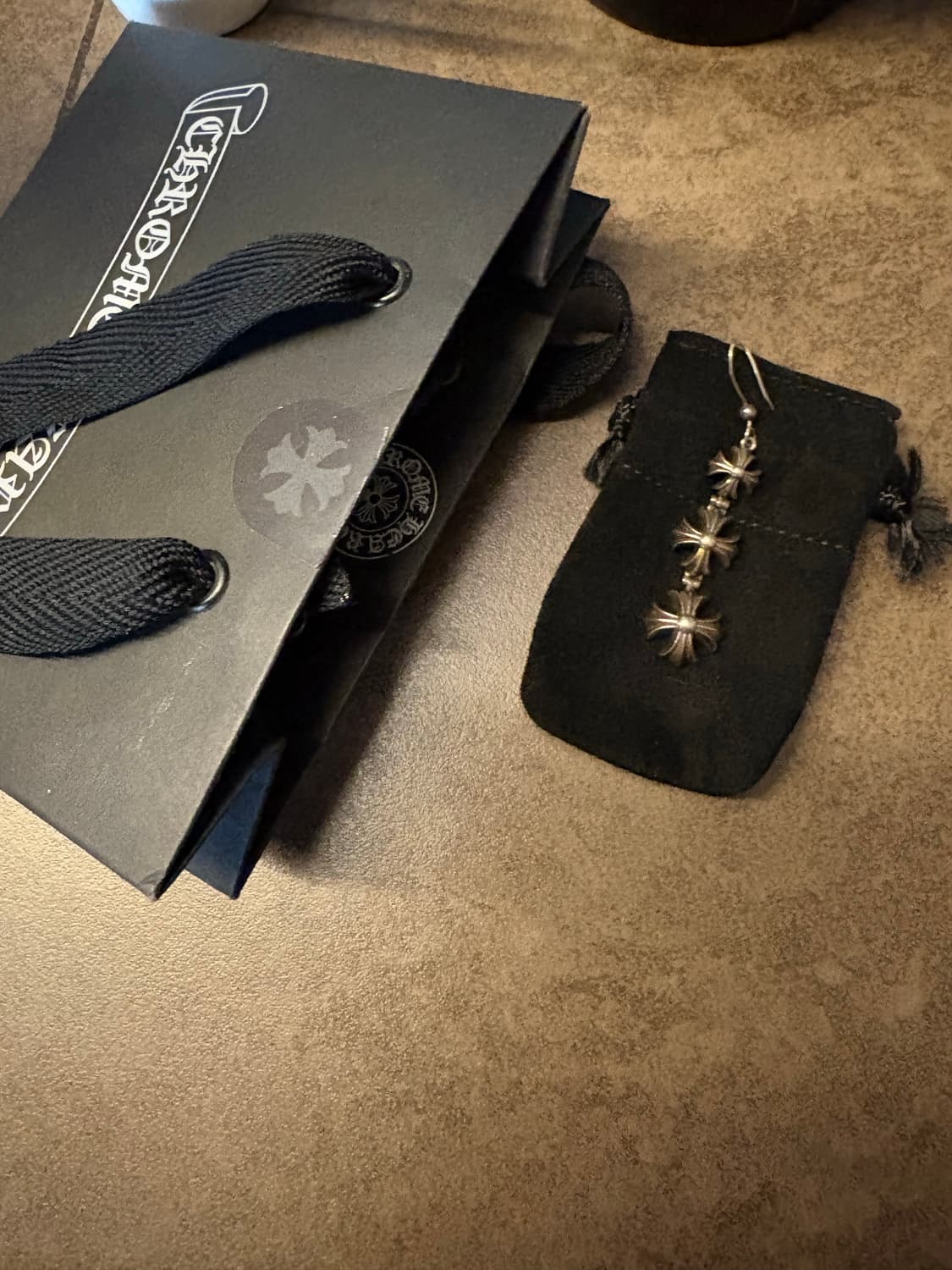 크롬하츠 3 크로스 드랍 이어링  상품이미지1