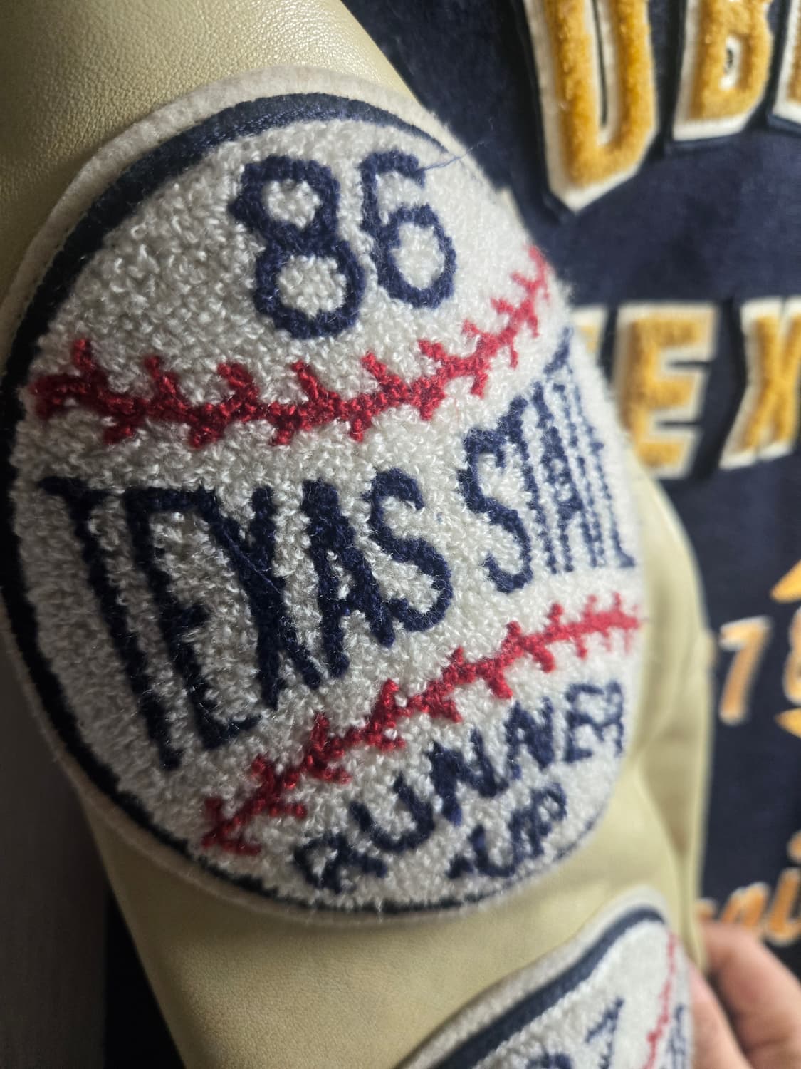 Whitesville 커스텀 풀데코 레터맨 자켓 상품이미지6